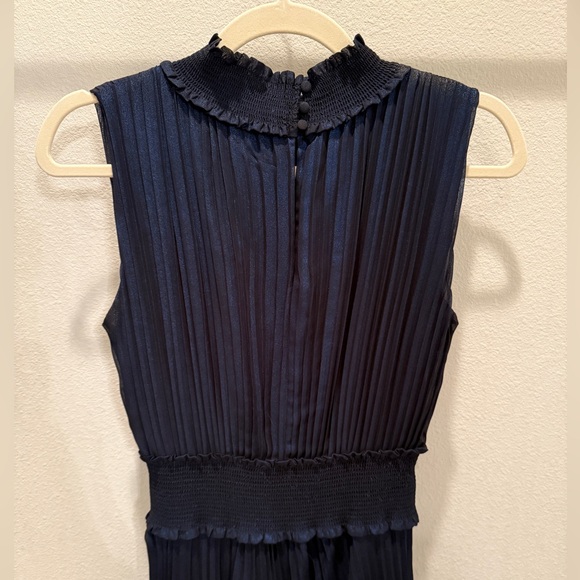 Nanette Lepore Smocked Waist Pleated Midi Dress - Picture 5 of 5